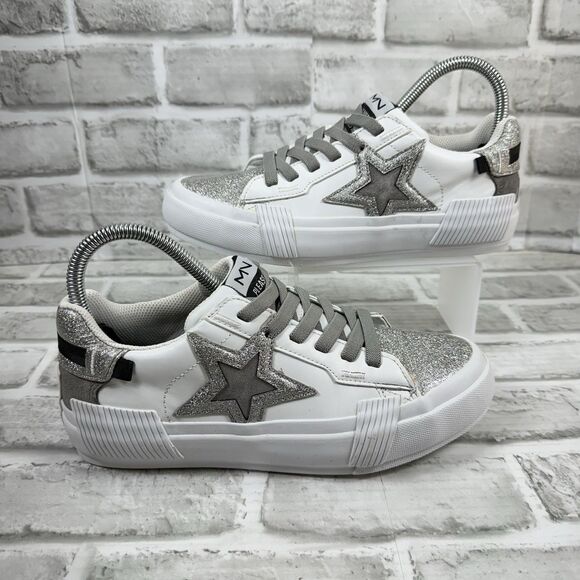 Mark Nason The Method-Lottie Silver and White Star Sneakers Limited Edition 6.5 - Picture 1 of 12